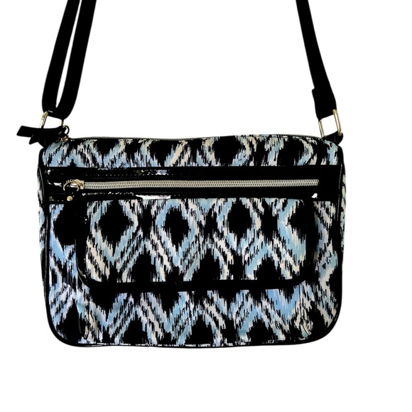 Easy Spirit Handbags - Easy Spirit Black and Blue Patterned Women's Bag